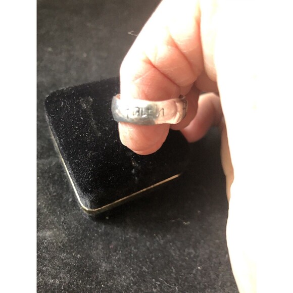 925 STERLING SILVER Faith Band Ring Size 8.5 - Picture 5 of 6